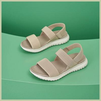 Fashion 2025 Summer New Sports Fashion  Thick Sole Lightweight and Comfortable Elastic Cloth Casual Sandals