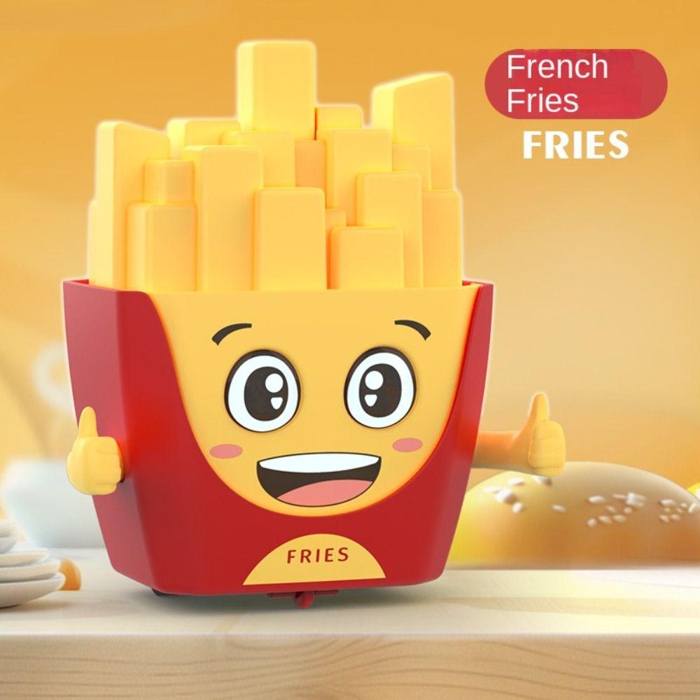 Puzzle French Fries Power Car Toy Education Press Inertia Pull Back Toy Kids Gift