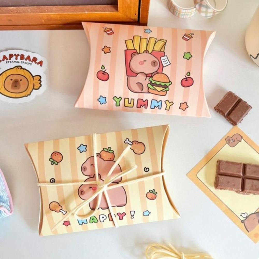 10PCS Paper Gift Folding Paper Box Cartoon Animal Wedding Favor Box  Wedding Birthday Party Supplies