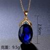 Vente Chaude Mode Femme Luxe Améthyste Pendentif Collier Collier Pierre Précieuse Améthyste