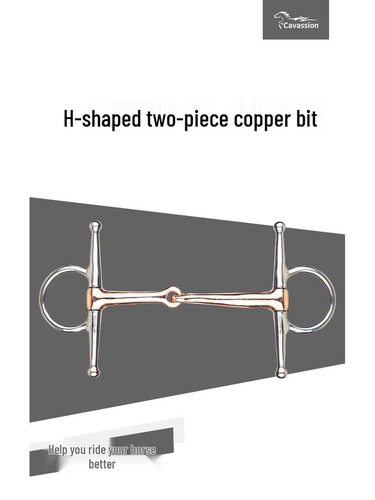 Cavassion H-típusú réz zabla lóhoz - Lovas edzőfelszerelés