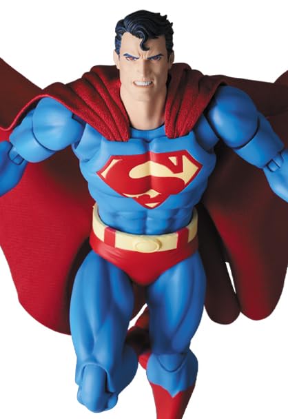 MAFEX Superman HUSH Action Figur Gelenkig Sammlerstück mit rotem Umhang Version. Figur, [Gebraucht]