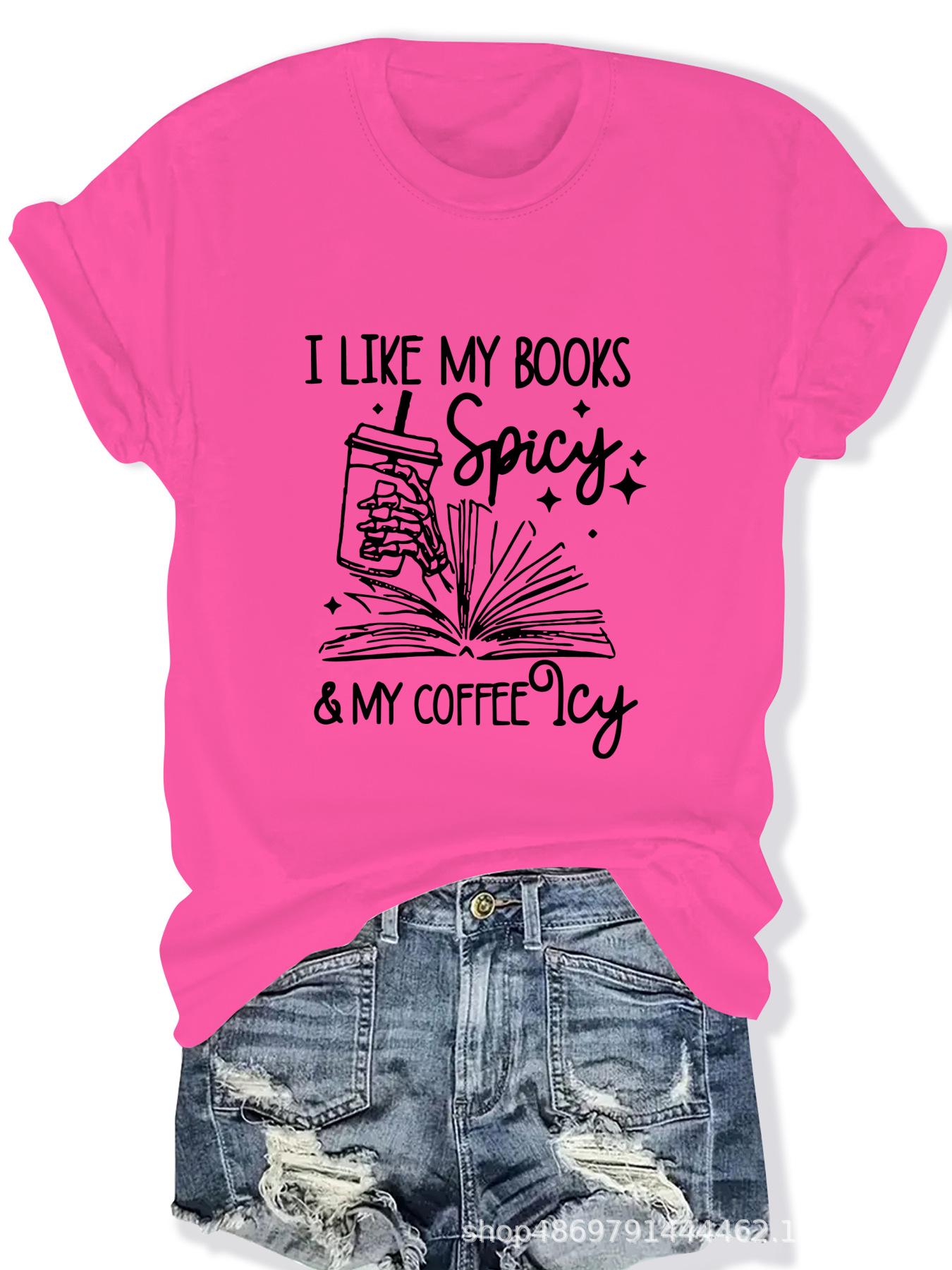 

Women s Fashion Round Neck T-Shirt Large розы красного