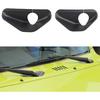 Front Wiper Base Cover Trim Windshield Wiper Base Panel Sticker for Suzuki Jimny 2019 2020 2021 2022 2023 2024 Exterior Accessories (Black)