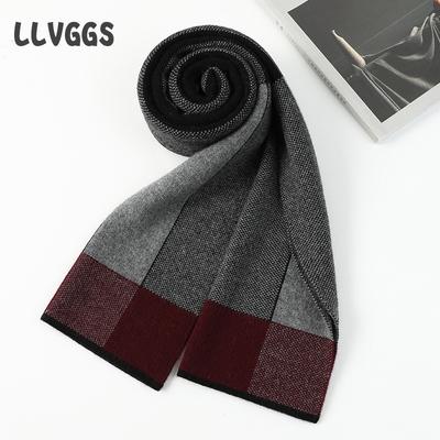 Cashmere Men's Scarf Knitted Cashmere Men's Scarf Business Fashion Scarf Cashmere Warm Scarf Men's