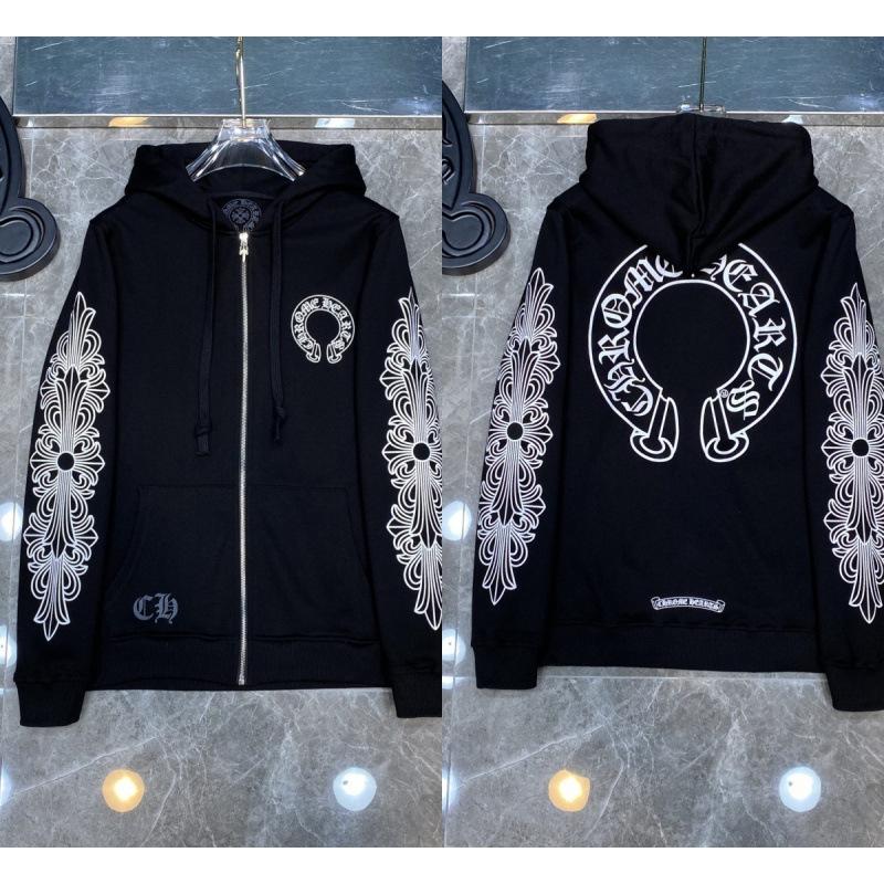 2025 Chrome Heart Hoodie: Casual Loose-Fit Zip-Up for Men & Women