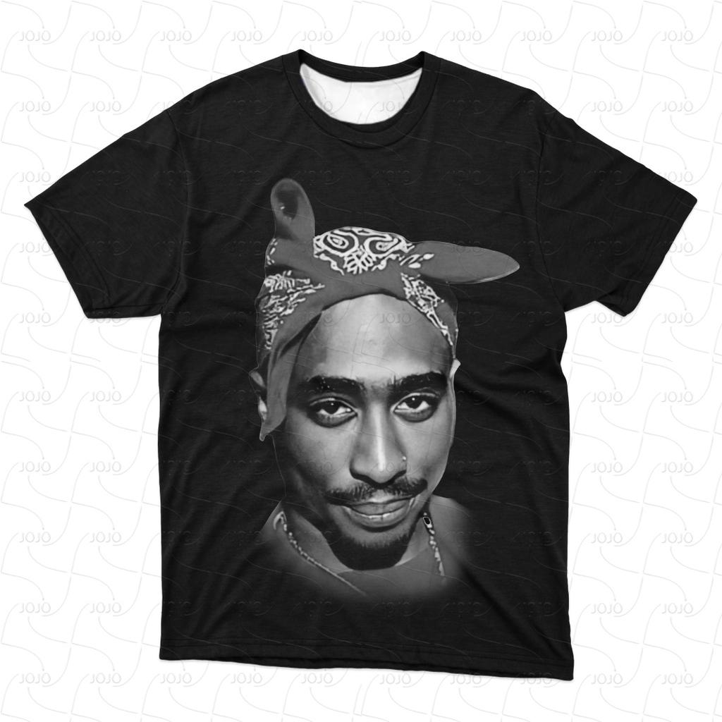 Rapper 2PAC Retro Graphic T Shirt Men's Hip Hop Clothing T-Shirts Y2k Unisex Fashion Oversized Ghetto Gangster Tupac Top