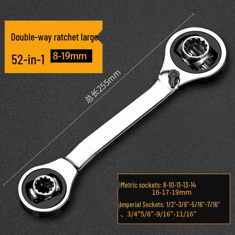 52-in-1 Mehrzweck 360° Schraubenschlüssel-Set