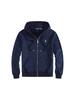 Men's Embroidered Polo Horse Zipper Hoodie - Spring/Autumn Solid Color Plus Size Cardigan