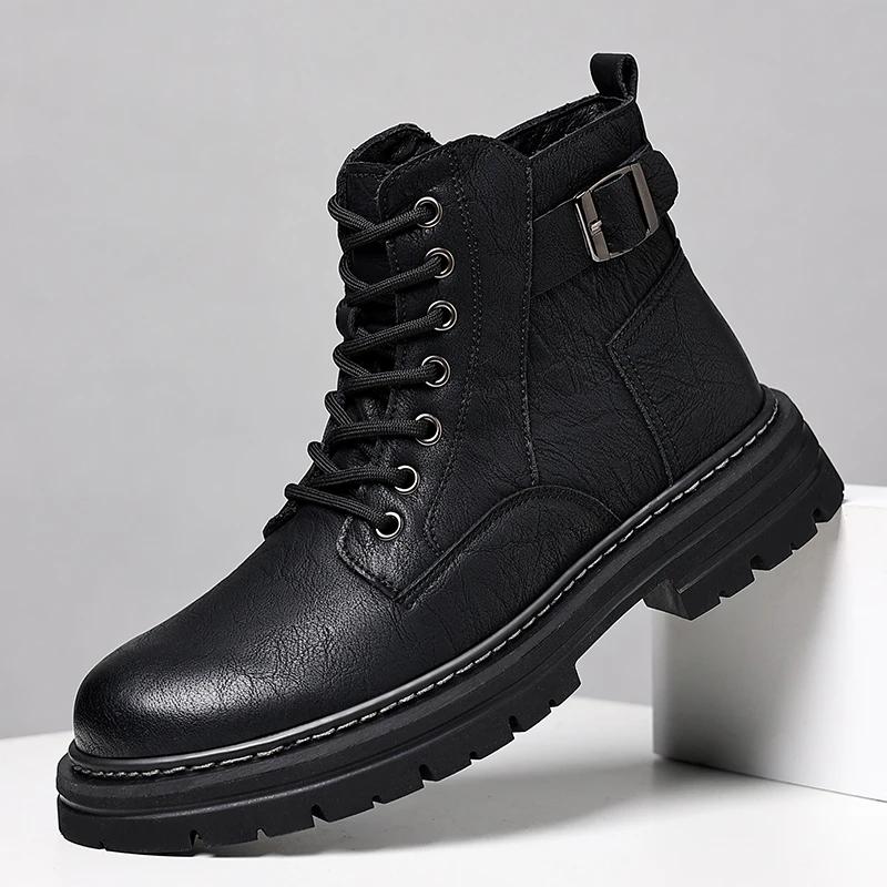 

мужские ботинки 2024 года, новые зимние тапочки, теплые мужские туфли, водонепроницаемые нескользящие плюшевые кроссовки, мужские теннисные туфли, ботинки, мужские кроссовки, зимние 44