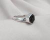 Smoky Quartz Hexagon Ring: 925 Sterling Silver Twisted Band