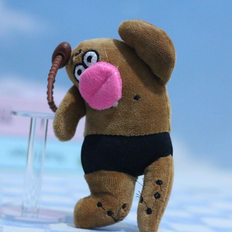 Adorable Cute Escape Crazy Doll Plush Toy Big Mouth Duck Keychain Hanging Plushie 12cm Gift