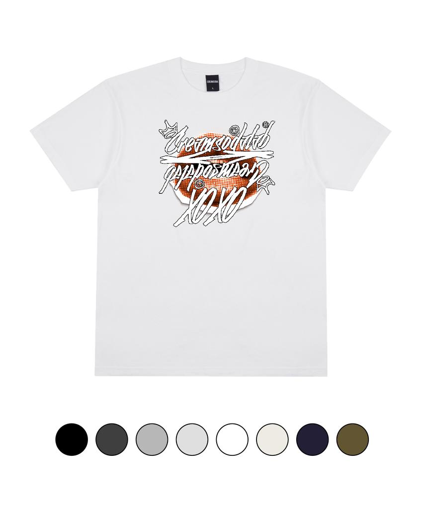 CREAM SODA LAB Crsdel Xoxo Lip Logo Short Sleeve T-Shirt (Type A)