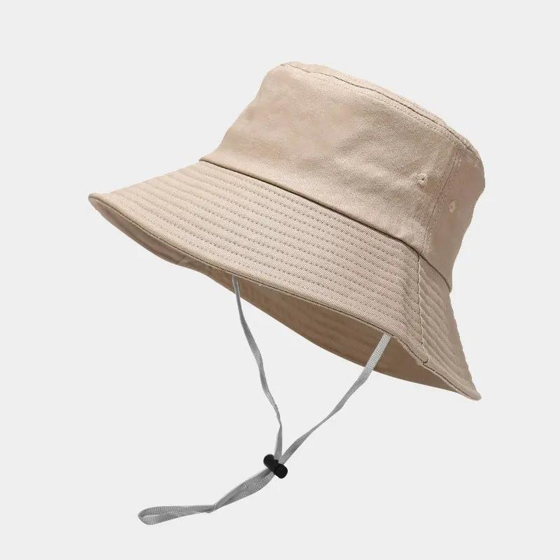 LDSLYJR Four Seasons Cotton Solid Bucket Hat Fisherman Hat Outdoor Travel Hat Sun Cap Hats for Men and Women 26