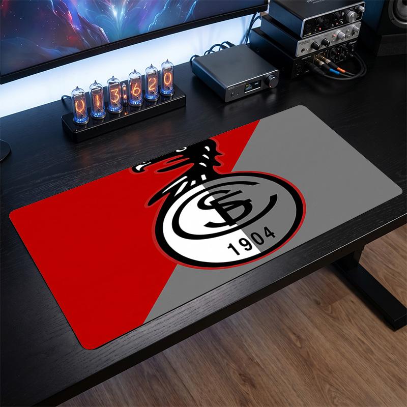 SC Freiburg FC Theme Pattern Mouse Pad, Soccer Logo Design XXL Gaming Desk Mat Non-Slip Computer Mouse Pad