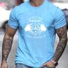 Summer Casual Loose Size 100% Cotton Dad Stepped 'Stepdad Print Round Neck Short Sleeve T-shirt Top