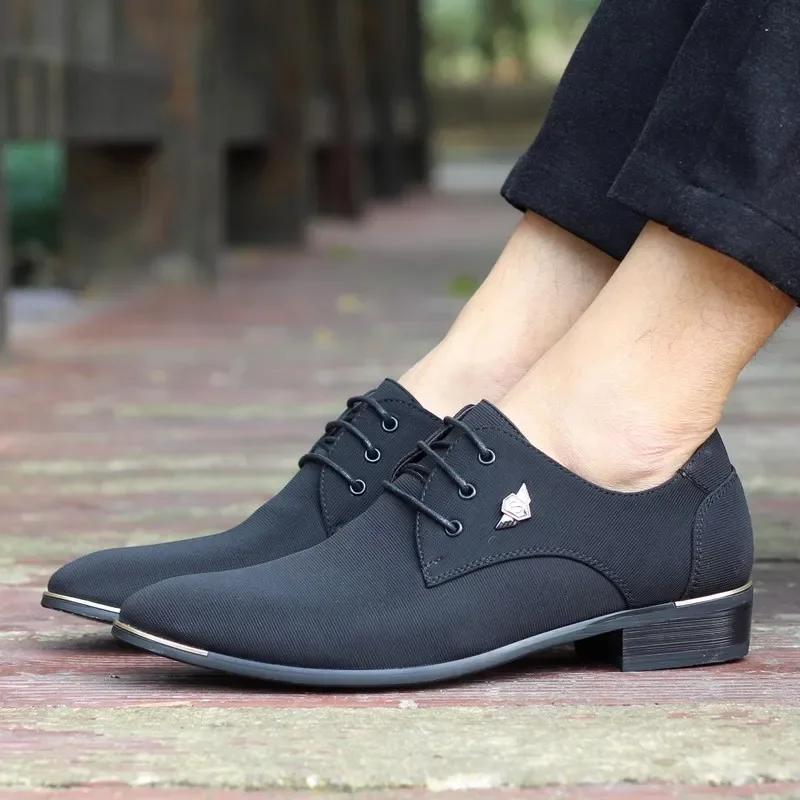 

Мужские туфли для мужчин весна-лето мода офис высококачественные удобные деловые мужские формальные туфли лоферы Zapatos De Vestir Hombre 38 чёрный