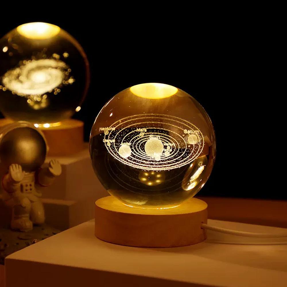 Creative 3D Carving Crystal Ball 8CM/3.15in Multiple Series Styles Suitable for Home and Office Desktop Decor
