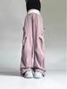 Women's XS Off-White Quick-Dry High-Waisted Wide-Leg Cargo Pants - Petite, Summer 8-Point Style