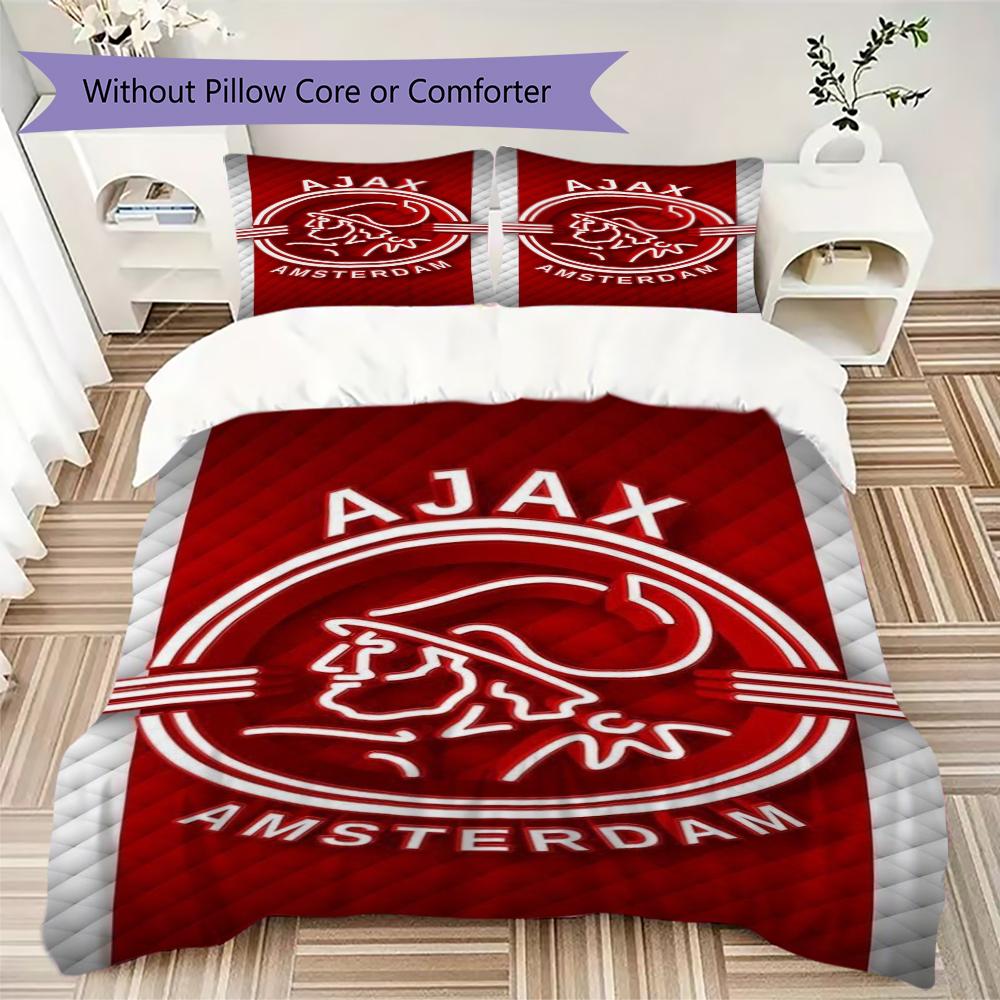 Set Copripiumino con Motivo Ajax Amsterdam Copripiumino Federa Decorazione per la Casa Regalo di Compleanno (1 * copripiumino + 2 * federe senza imbottitura)07