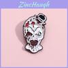 Creative New Halloween Series Clown Horror Brooch Decorative Skull Metal Badge