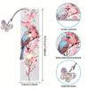5Pcs Bird Themed DIY Diamond Painting Bookmark with Crystal Pendant Special Shaped Diamond for Beginners Book Lovers Small Gifts