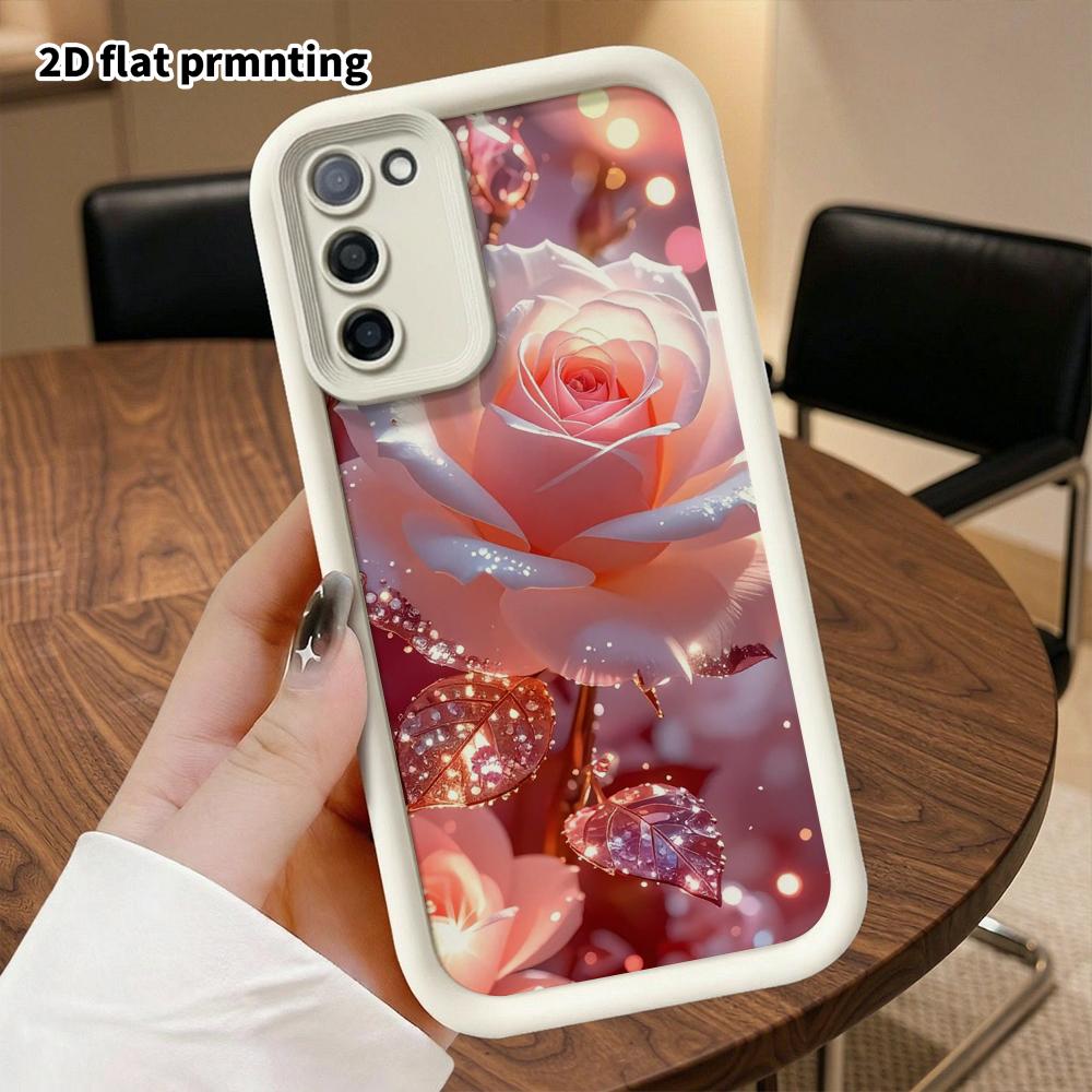 Phone Case: 2D Flat Samsung Galaxy A34 A35 M05 M06 S20 S22 S21 FE Plus 5G Layered Protective Case, Gradient Rose, Christmas and Halloween Gift