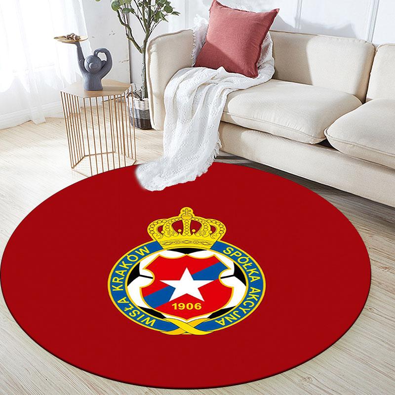 Red Star Belgrade,Round Area Rug,Carpet Rug for Living Room Bedroom Sofa Playroom Decor,Non-slip Floor Mat