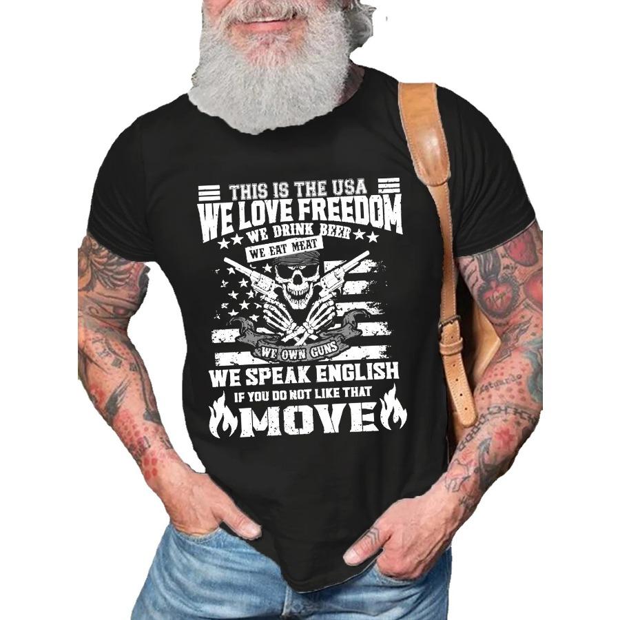 T-shirt da uomo stampate 3D Estate Larghe Casual alla moda Girocollo Manica Corta T-shirt Top