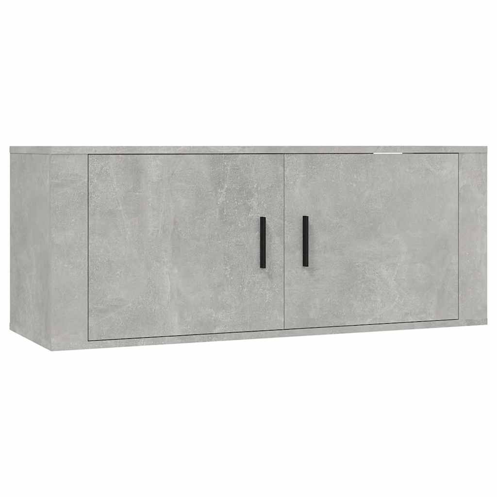 4 Piece TV Cabinet Set Concrete Grey Particleboard