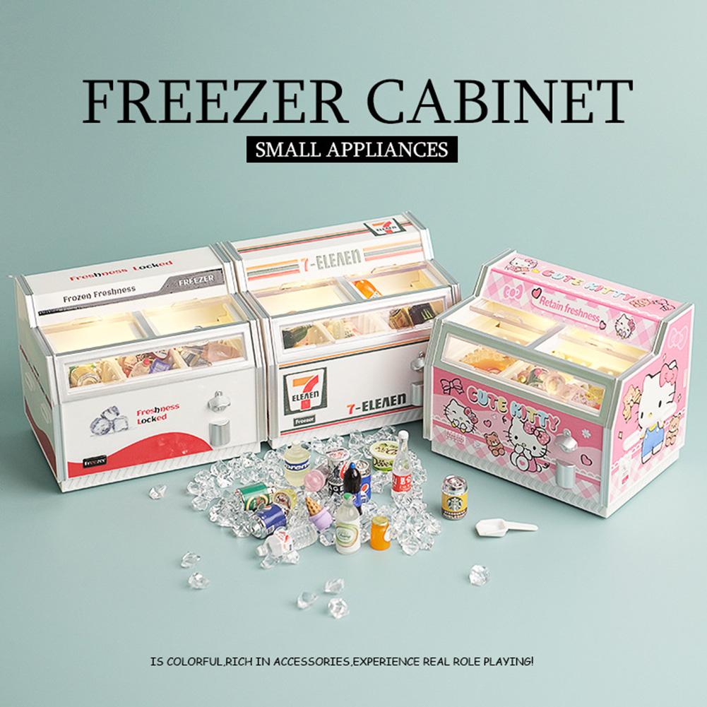 New 711 Mini Freezer Magnet for Refrigerator Sticker DIY Miniature Supermarket Horizontal Display Simulation Model Fridge Magnet