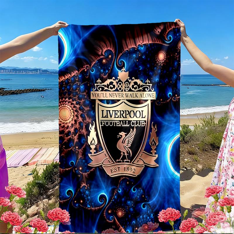 Liverpool F.C Print Beach Towel, Versatile Lightweight Absorbent Beach Towel for Pool Surf Yoga Bathroom, Perfect Birthday Holiday Gift