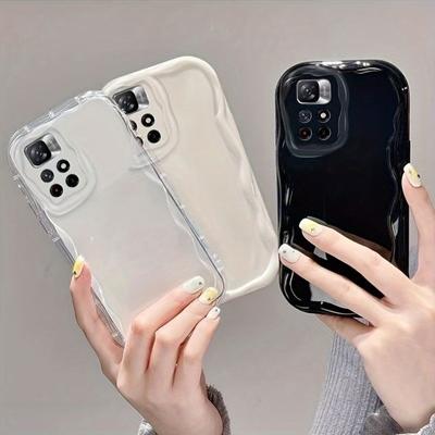 Fashion Solid Color Cream Case For Xiaomi Redmi Note 11 5G 13 12 Pro 11S 12S 13R 10 9 A3 A2 A1 K70E K70 K60 K50 13C 12C 10C Soft Clear TPU Phone Case