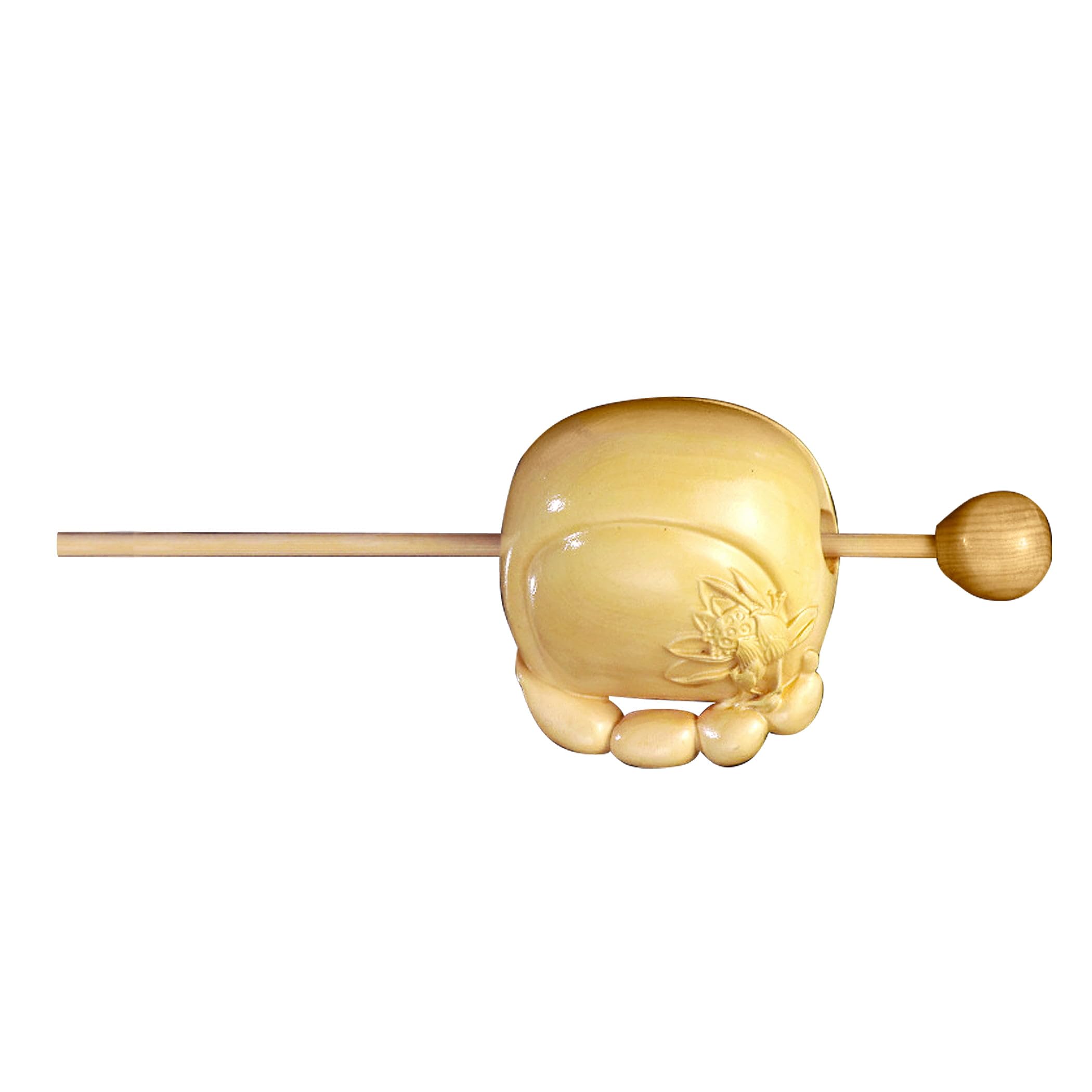 

HAMILO Mini Mokugyo Perfect for and as a Mini Buddhist Altar Percussion Instrument (Boxwood) - Palm-Sized, Lightweight, Chanting, Healing, Meditation,