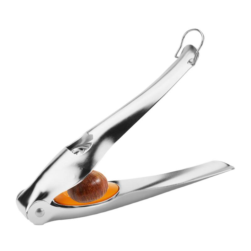 Kastanienmaschine 2 in 1 Edelstahl Kastanienknacker Öffner Schalenmesser Metall Nussklemme Walnusszange Werkzeug