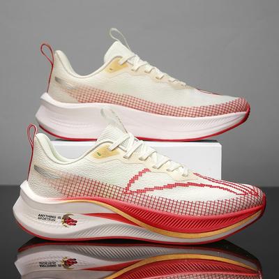 New Mid-trend Shoes, Sports and Leisure Men's Shoes, Breathable and Lightweight Carbon Board Running Shoes, High Quality and High Return
