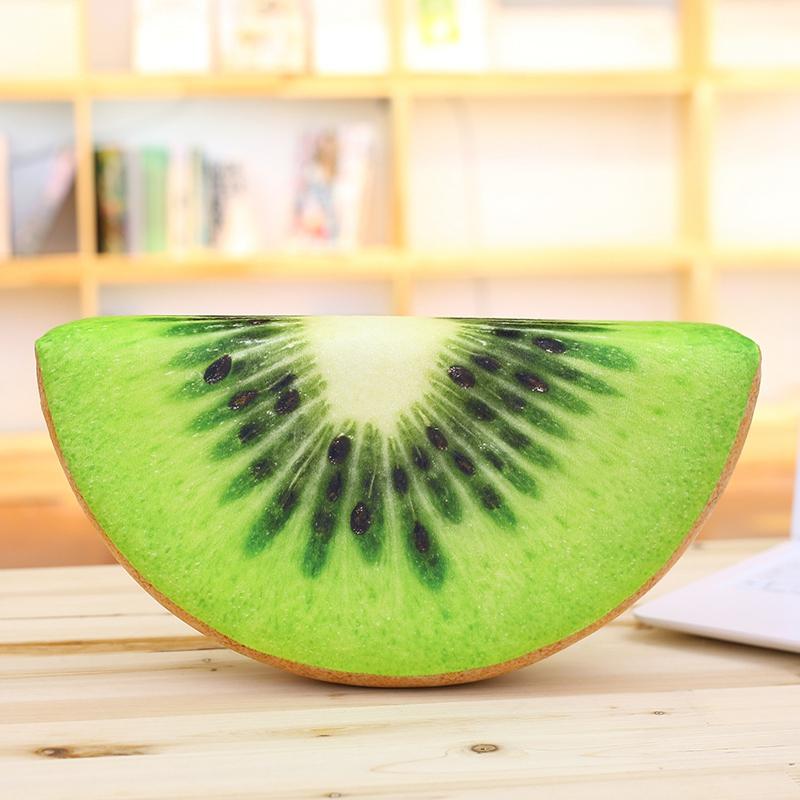 30-39 cm Oreiller Peluche Fruit 3D Réaliste Kawaii Pastèque Orange Kiwi Pamplemousse Remplissage Poupée Éponge Jouet pour Enfants Bureau Maison Cadeau