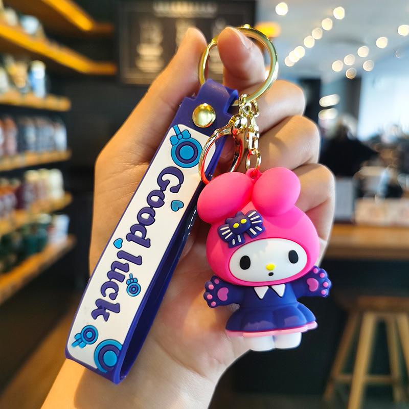 New Cute Cartoon Sanrio Keychain Hello Kitty Doll Kurorami Key Ring Schoolbag Hanging Ring Cute Personalized Gifts Y2k Fashion