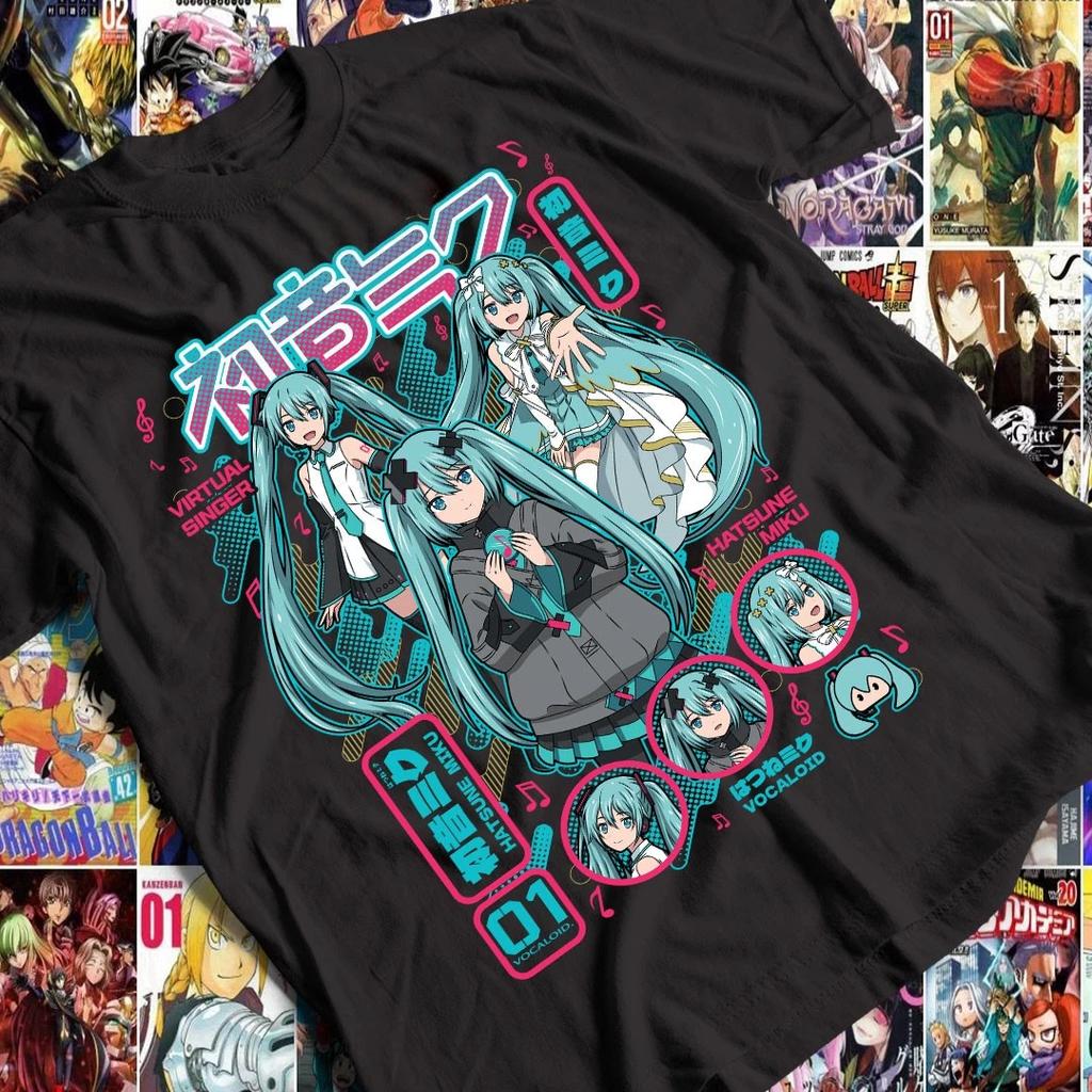 Adult and Childrens Hatsune Miku Multiform Character Collage Pure Cotton Subculture Personalized Tshirt
