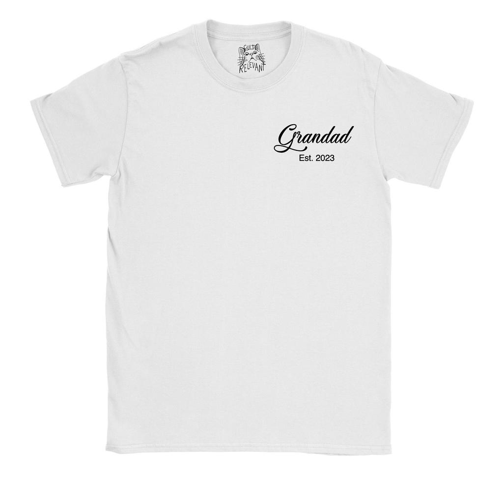 Grandad 2023 New Baby New Born Gift T-Shirt and kids tshirt | Gift Present For Him Her Idea
