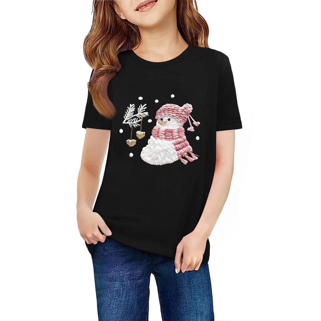 Children's Short Sleeve Neck T-Shirt Animal Print Daily Casual Top
