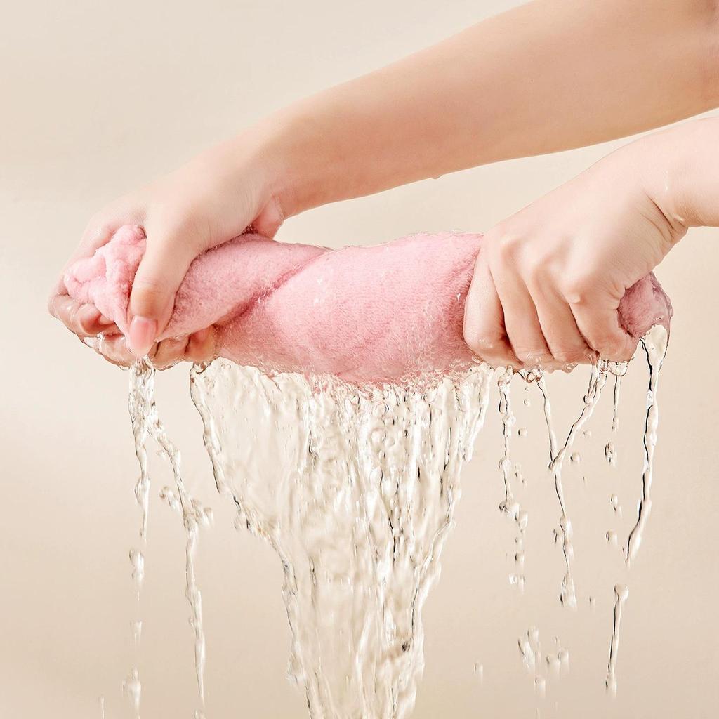 Thickened Cartoon Coral Fleece Hair Drying Towel - Absorbent, Quick-Drying, Foldable & Warm Head Wrap Cap