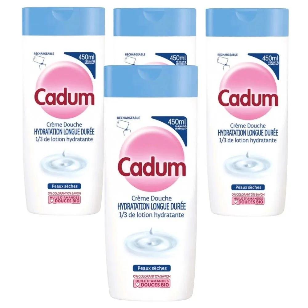 Cadum French Cream Moisturizing Shower Gel 450ml x 4 bottles