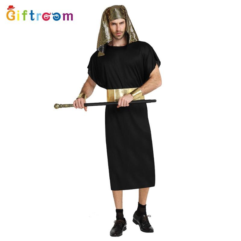 Carnival Character Parody Party Costume Adult Men's Clothing Black Pharaoh Masquerade Costume