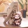 Ornaments Rabbit Plush Keychain Big Ear with Flower Bunny Plush Doll Pendant  Car Decor