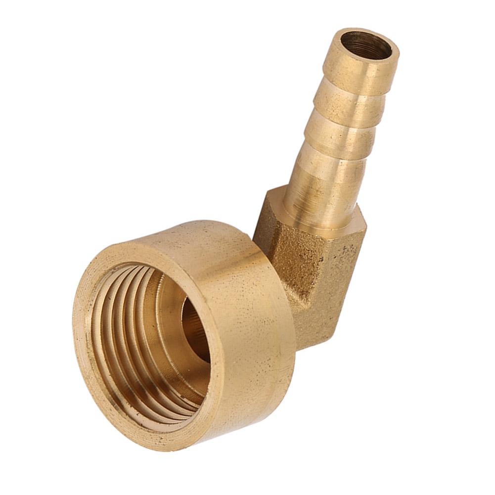 G1Celsius2 Female Thread Brass Elbow Hose Barb Coupling Connector Joint Adapter Fitting(8mm)