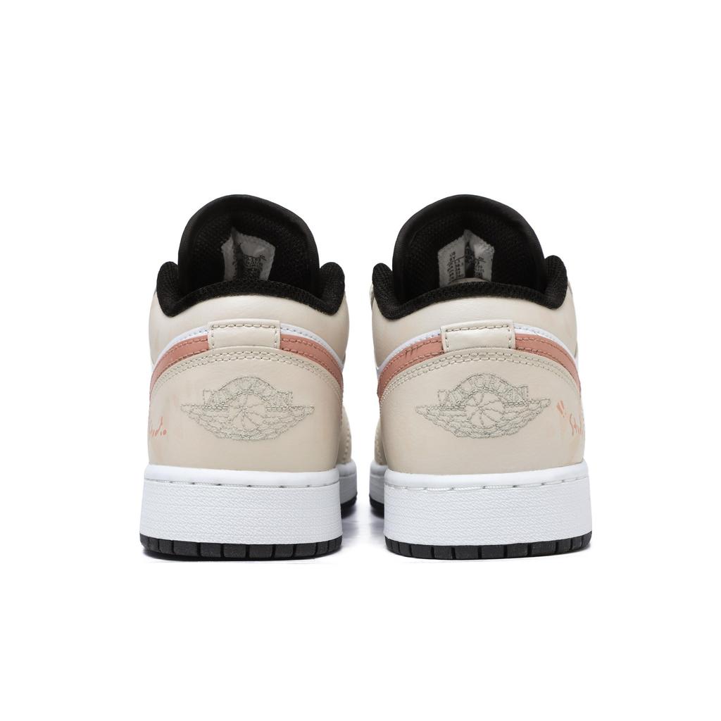 Jordan Air Jordan 1 Height Increasing Low Top Vintage Basketball Shoes Women's Cream Pink 553560-153(Team97-)