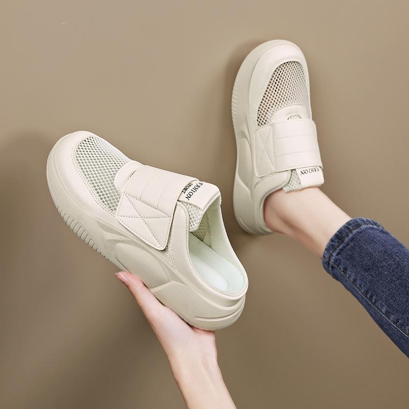 Damen Sommer Sandalen Beige Lässige Mädchen Sneaker Schwarz Lässige Sport Sandalen Übergröße