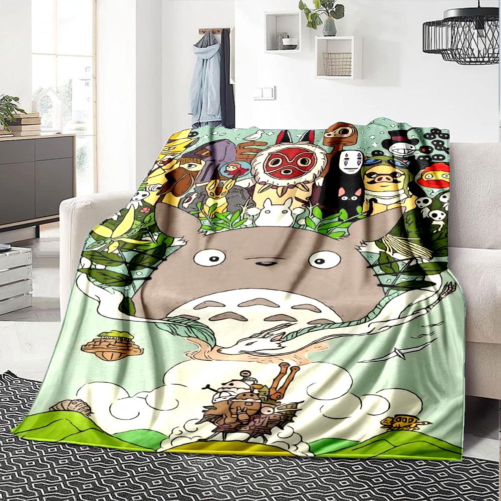 Fantasy Forest Adventure Flannel Blanket Super Soft Warm Cozy Blanket For Sofa Bed Office Travel Allseason Home Decor Gift