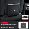 Premium Leather Magnetic Car Seat Back Trash Bag Storage Bag Accessories For BMW E90 G80 M3 G30 M5 F82 F83 F20 F21 G42 F95 F96 G